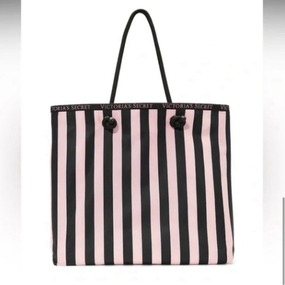 VS REVERSABLE TOTE BAG (STRIPED/ROSES) - Picture 2 of 4